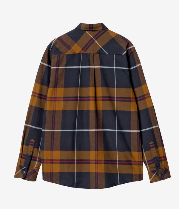 Carhartt WIP Garnett Shirt (check deep h brown)