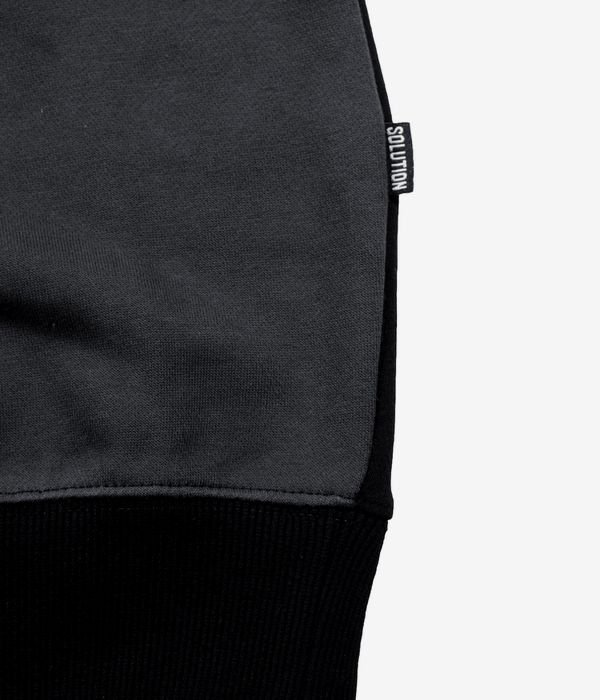 SOUR SOLUTION Collar Quarter Zip Sweatshirt (black grey)