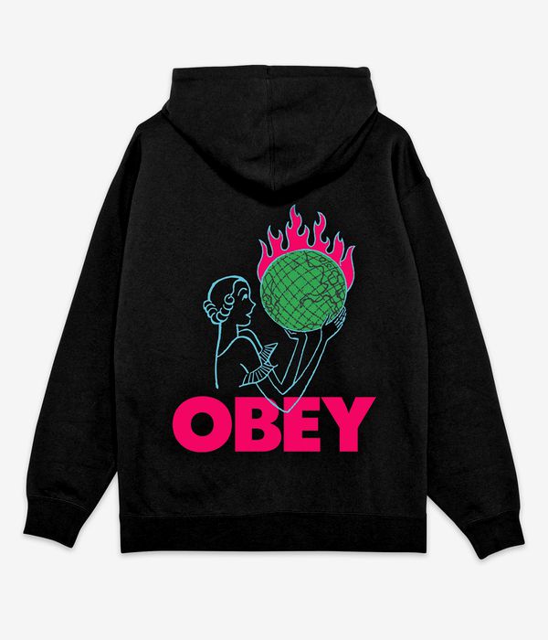 Obey World In Flames sweat à capuche (black)