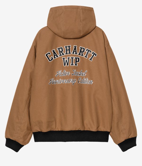 Carhartt WIP 50 Years Anniversary OG Active Leather Jacket reversible (black hamilton brown)