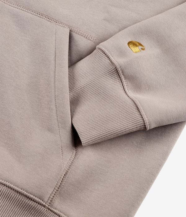 Carhartt WIP Chase Zip-Sweatshirt avec capuchon (dusky beige gold)