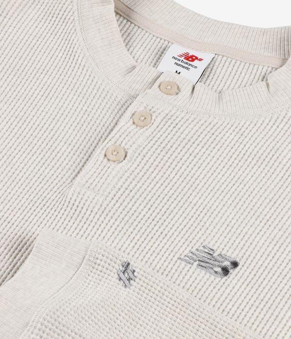 New Balance Numeric Waffle Knit Henley Longues Manches (heather grey)