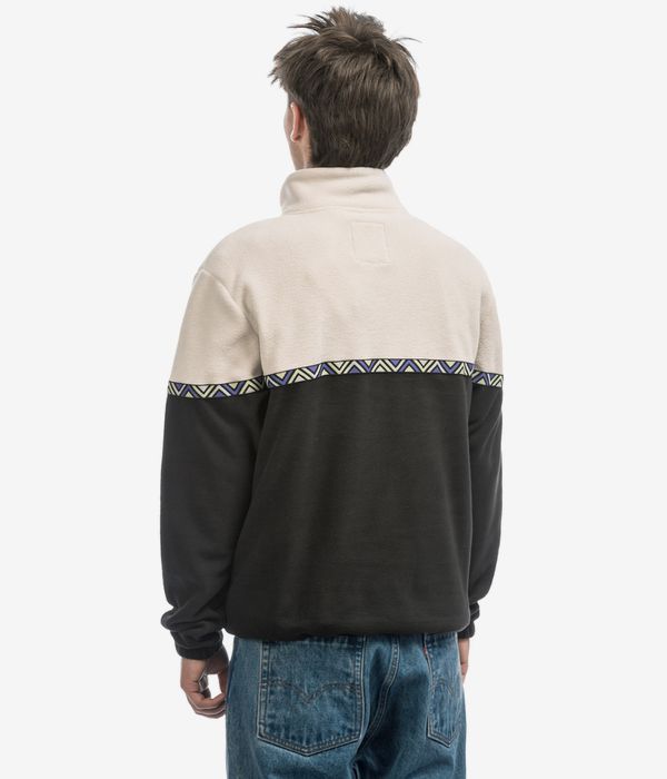 Iriedaily Monte Noe Troyer 1/2-Zip Felpa (black white)
