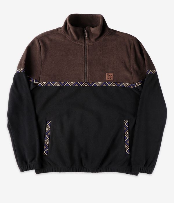 Iriedaily Monte Noe Troyer 1/2-Zip Sweatshirt (dark coffee)