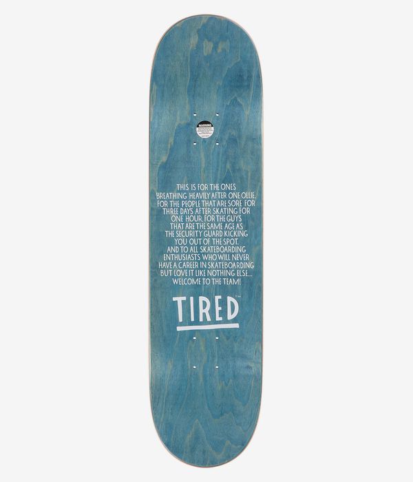 Tired Skateboards Oh Hell No 8.25" Planche de skateboard (white)