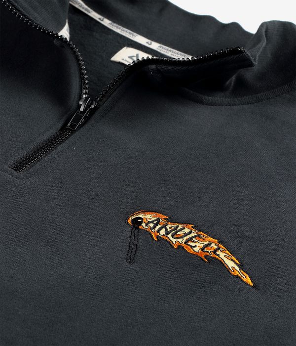 Anuell Lundstam Organic Half Zip Sweatshirt (charcoal)