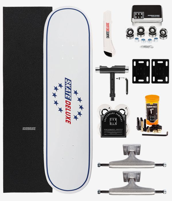 skatedeluxe E-Sport Komplett 8" Kit di montaggio per skateboard (white)