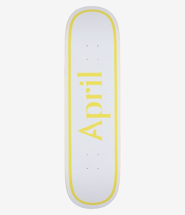 April OG Logo Twin 8.5" Planche de skateboard (yellow white)