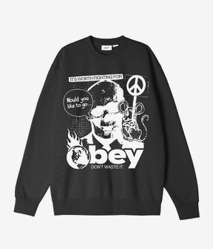 Obey Don't Waste It Sweatshirt (black)