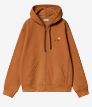 Carhartt WIP American Script Zip-Sweatshirt avec capuchon (sienna)