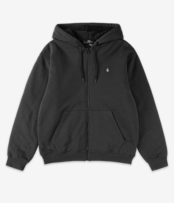 Volcom Single Stone Lined Felpa Hoodie con zip (heather black)