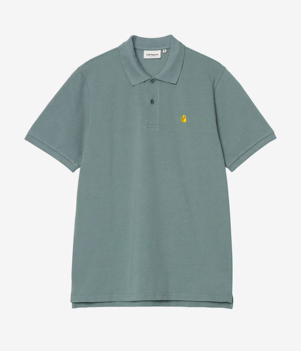 Carhartt WIP Chase Puque Polo-Shirt (silver pine gold)