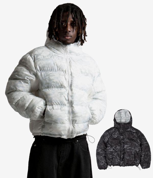 Wasted Paris Digicamo Reversible Puffer Jas (camo white black)