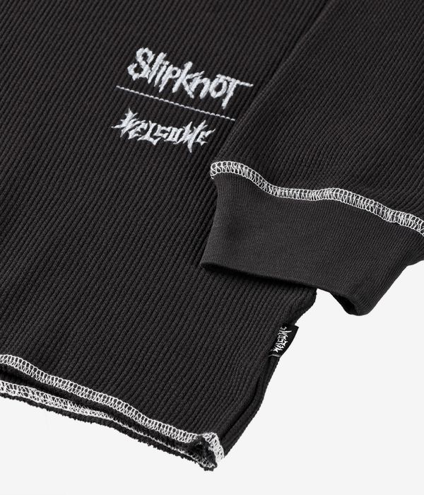 Welcome x Slipknot Masks Contrast Stitch Thermal Knit Long sleeve (black white)