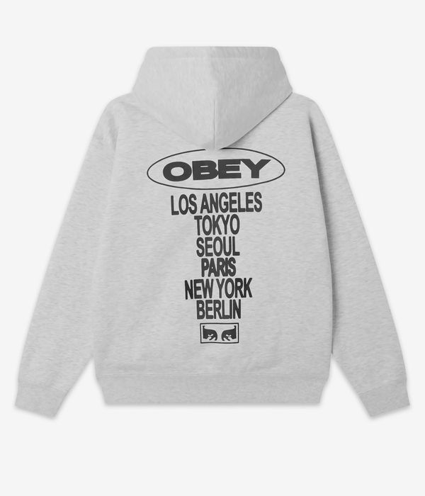 Obey Oval Cities Bluzy z Kapturem (grey)
