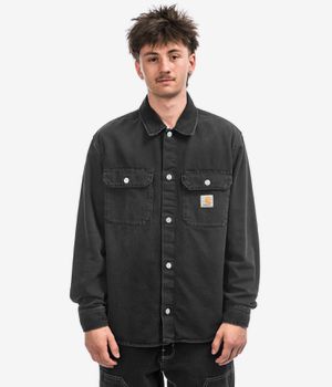 Carhartt WIP Harvey Olympia Shirt Veste (black dark used wash)