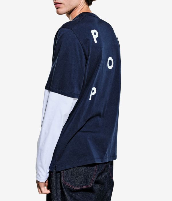 Pop Trading Company Logo Long sleeve (navy)