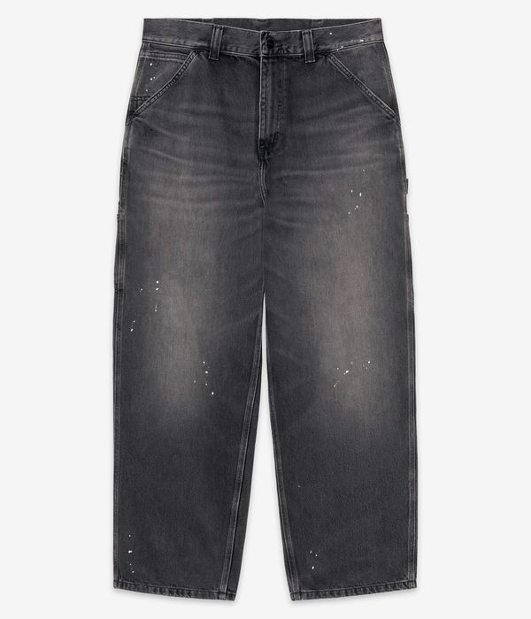Carhartt WIP Single Knee Pant Pantalons (black destroy wash splatter)