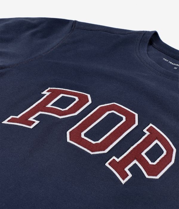 Pop Trading Company Arch T-Shirt (navy fired brick)