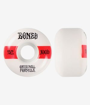 Bones 100's-OG #19 V4 Wheels (white red) 52mm 100A 4 Pack