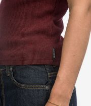 Iriedaily 2 Tone Rib T-Shirt women (black red)