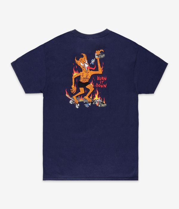 Thrasher Burn It Down T-Shirt (navy)