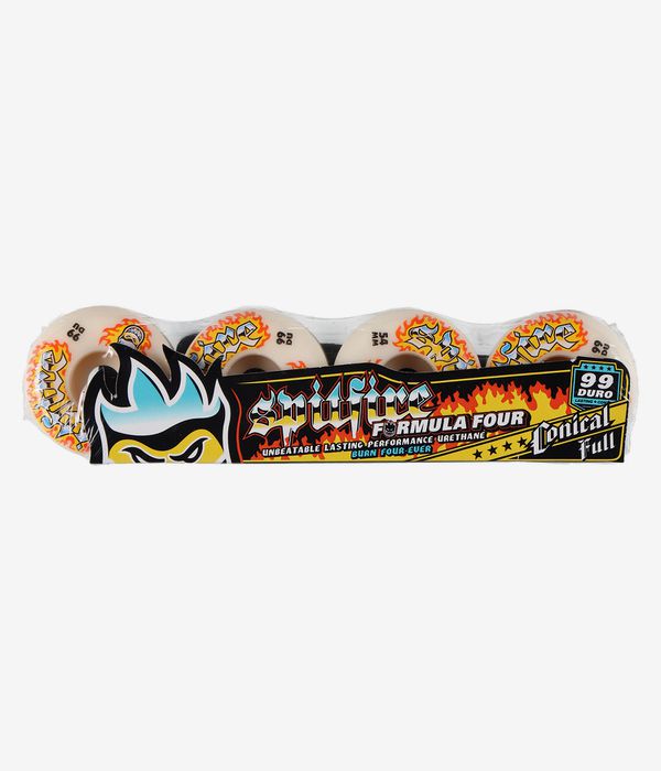 Spitfire Formula Four Chrome VNM Conical Full Wheels (natural) 54 mm 99A 4 Pack