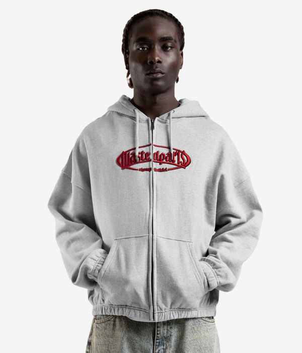 Wasted Paris Yard Boxy Zip-Hoodie (ash grey)