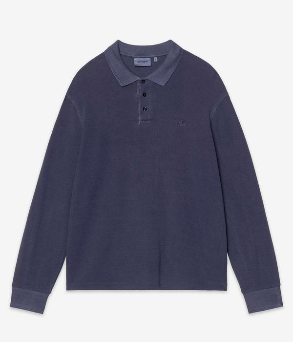Carhartt WIP Waffle Polo-Shirt (dark navy garment dyed)