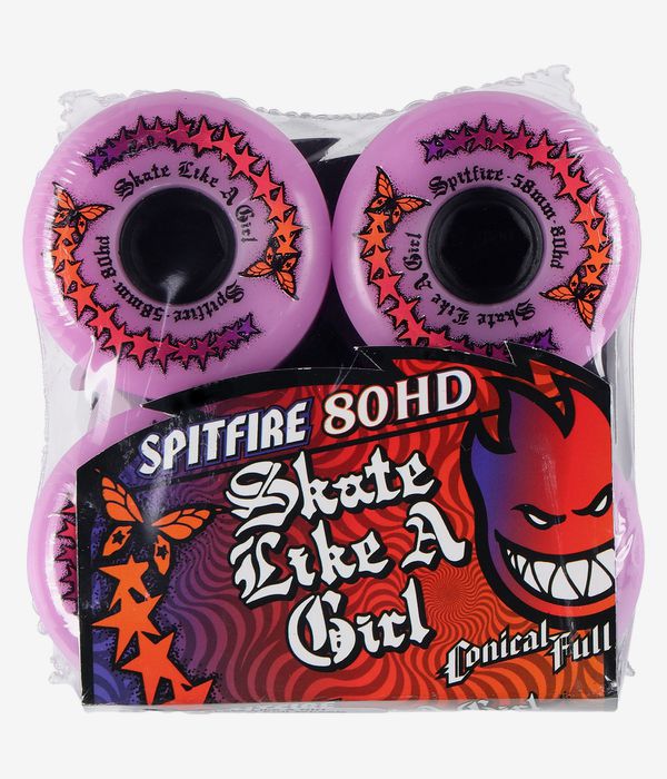 Spitfire x Skate Like A Girl Evolution Conical Full Roues (lavender) 58 mm 80A 4 Pack