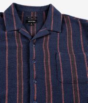 Brixton Bunker Waffle Stripe Shirt (washed navy)