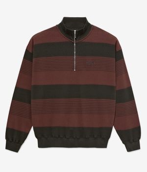 Polar Surf Half Zip Pique Sweatshirt (dirty black brownstone)
