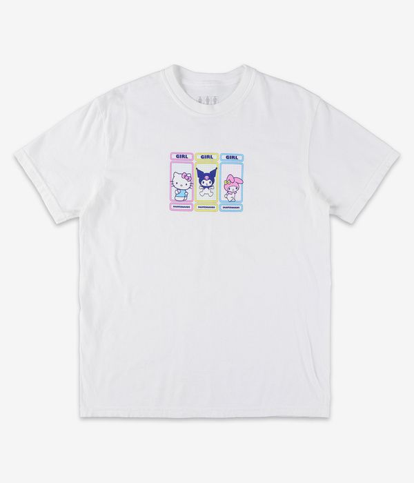 Girl x Hello Kitty & Friends Rainbow Triple OG T-Shirty (white)