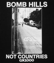 GX1000 Bomb Hills Not Countries Camiseta (black white)