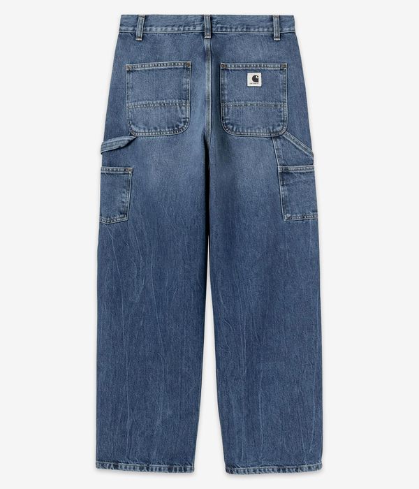 Carhartt WIP W' Brandon Double Knee Pant Smith Jeans women (blue marble used wash)