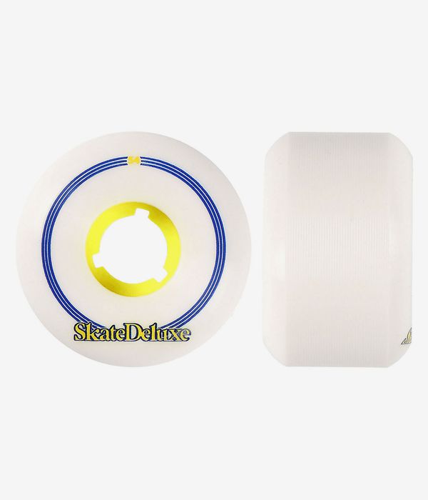 skatedeluxe Retro Conical Rouedas (white yellow) 54mm 100A Pack de 4