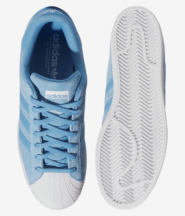 adidas Skateboarding Superstar ADV Shoes (light blue white light blue)