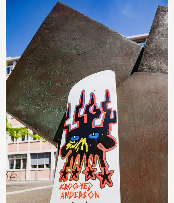 Krooked Manderson Skull King 8.38" Skateboard Deck (white)