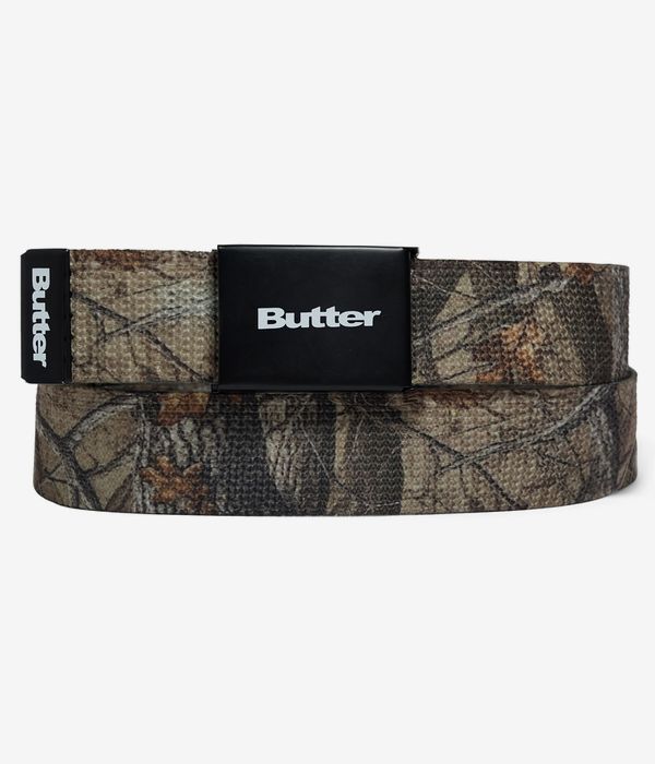 Butter Goods Logo Woven Gürtel (forest camo)