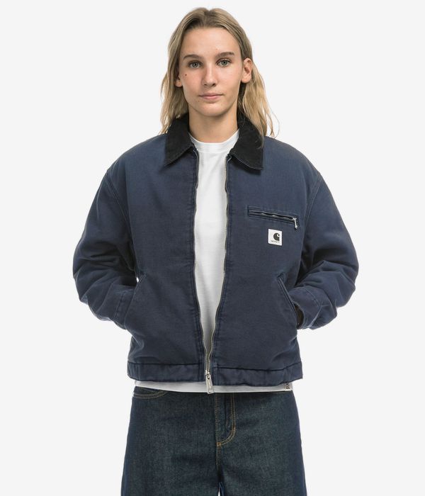 Carhartt WIP W' OG Detroit Organic Dearborn Jacket women (dark navy black stone canvas)