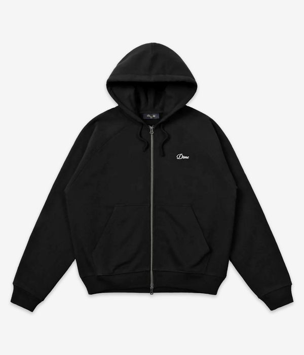 Dime Classic Small Logo Zip-Hoodie (black)