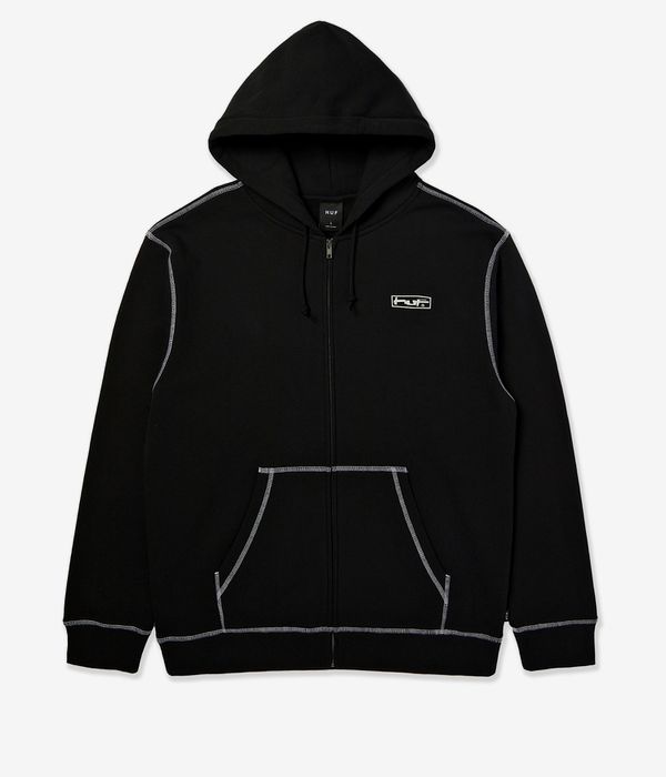 HUF Stretch Zip-Hoodie (black)