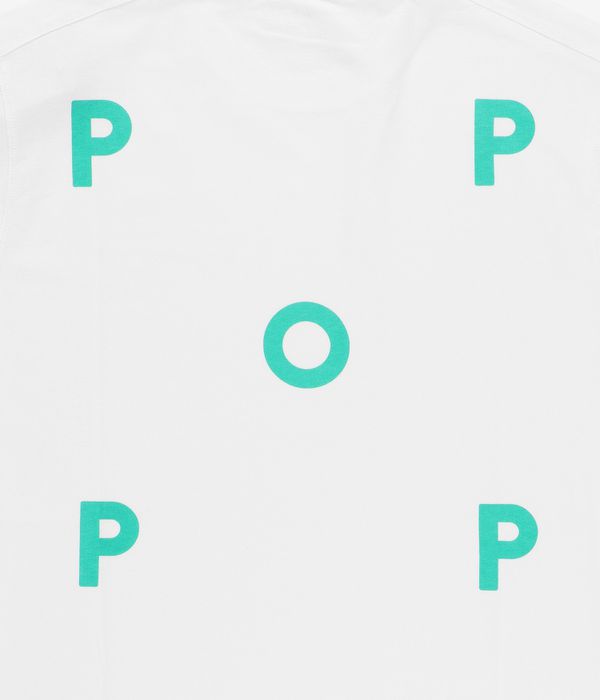 Pop Trading Company Logo Camiseta (white peacock green)