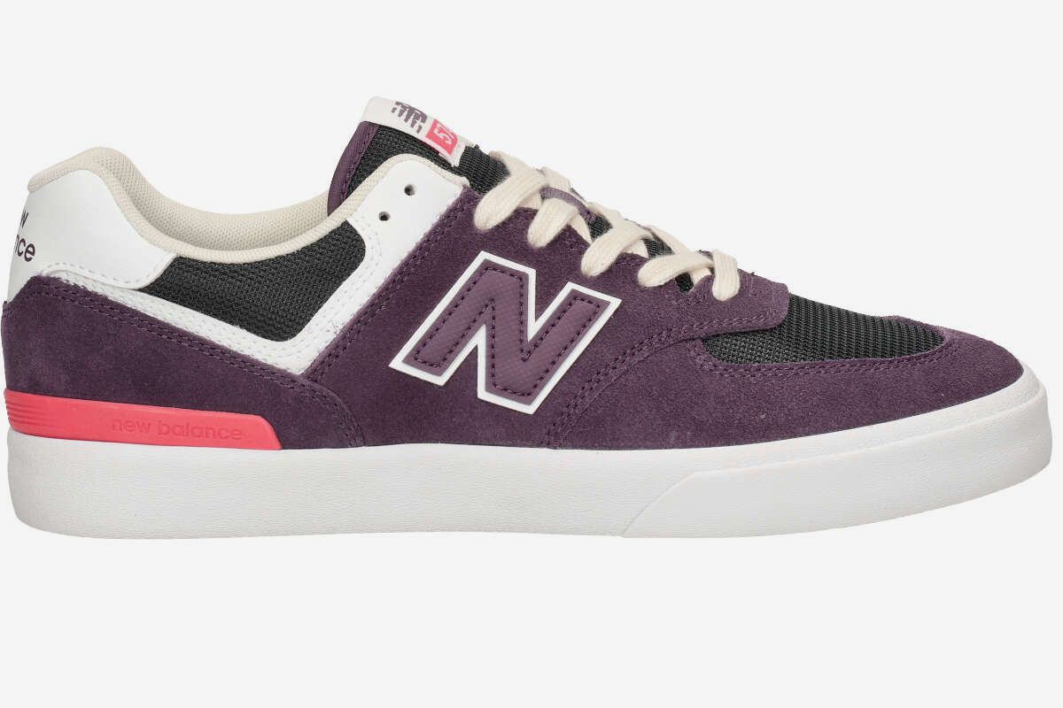 New Balance Numeric 574 vulc Shoes (plum brown white)