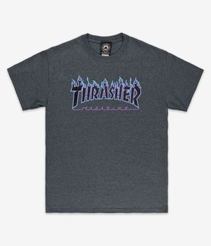 Thrasher Flame T-Shirt (dark heather blue purple)