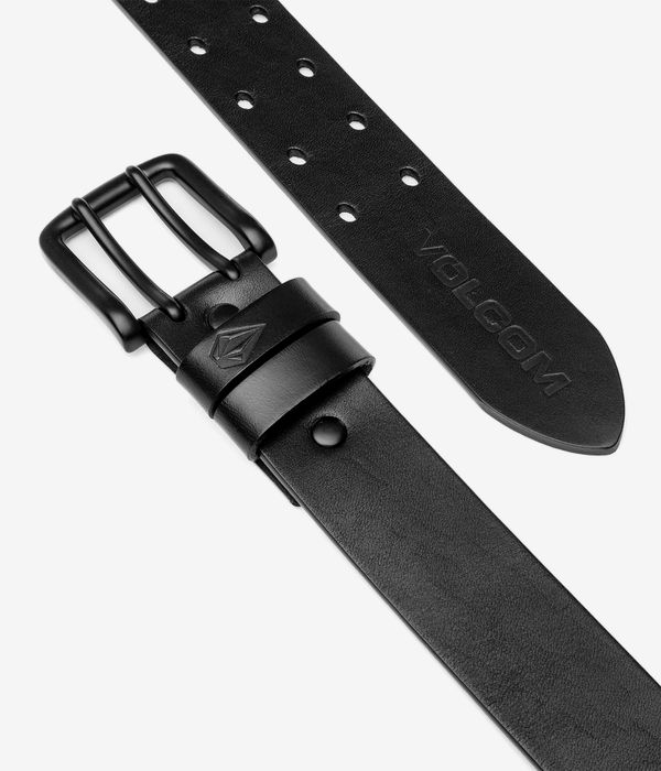 Volcom Two Spike Leather Cinturón (black)
