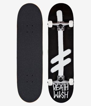 Deathwish Gang Logo 8.25" Complete-Skateboard (black white)