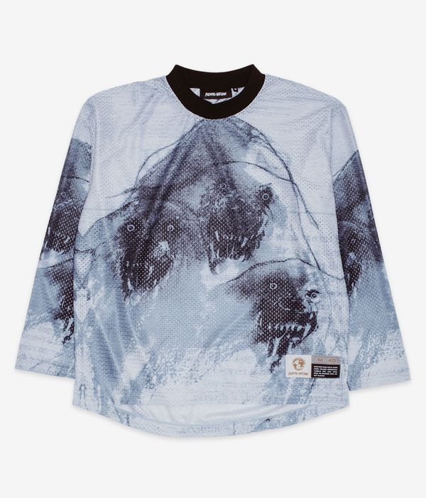 Fucking Awesome Cerberus Moto Jersey Top z Długim Rękawem (black white)