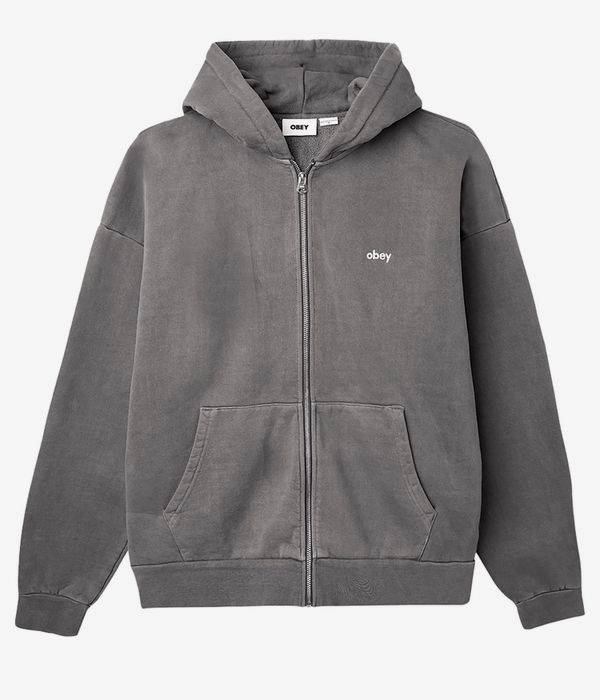 Obey Lowercase Pigment Zip-Hoodie (pigment digital black)