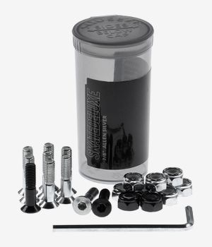 skatedeluxe Premium Bolts 7/8" Kit di montaggio (silver black) Esagono cavo Testa svasata